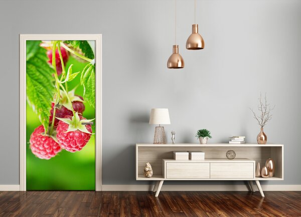 Fototapeta na dvere samolepiace maliny 85x205 cm