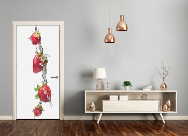 Fototapeta na dvere samolepiace jahody 75x205 cm