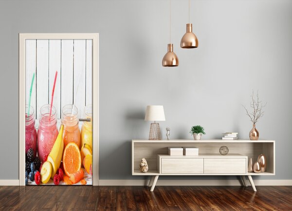 Fototapeta na dvere samolepiace farebné koktaily 75x205 cm