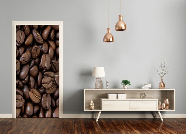 Fototapeta na dvere samolepiace zrnká kávy 95x205 cm