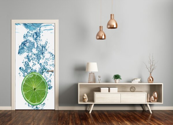 Fototapeta na dvere samolepiace limetka pod vodou 75x205 cm