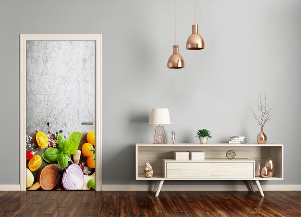 Fototapeta na dvere do domu samolepiace zelenina 75x205 cm