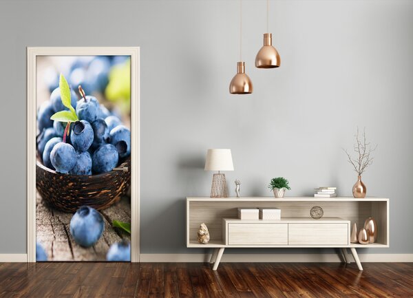 Fototapeta na dvere do domu samolepiace jahody 75x205 cm