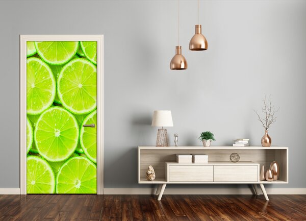 Fototapeta na dvere do domu samolepiace limetka 95x205 cm
