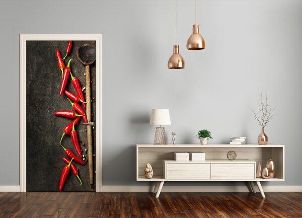 Fototapeta na dvere samolepiace chilli 75x205 cm