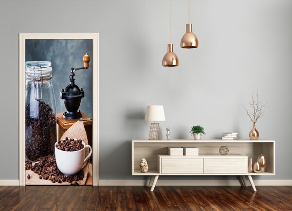 Fototapeta na dvere samolepiace mlynček na kávu 85x205 cm