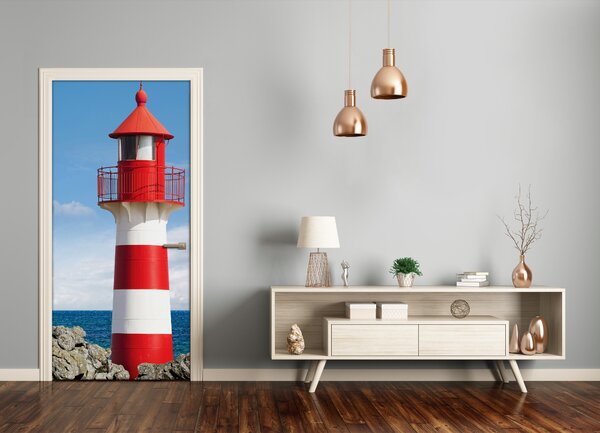 Fototapeta samolepiace na dvere morský maják 95x205 cm