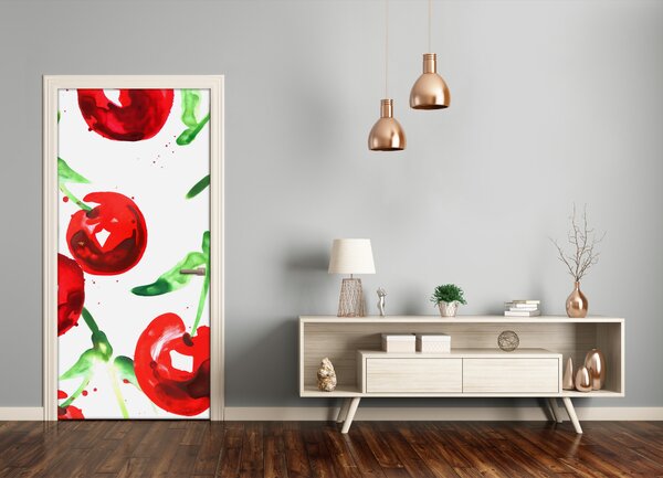 Fototapeta na dvere do domu samolepiace višne 75x205 cm
