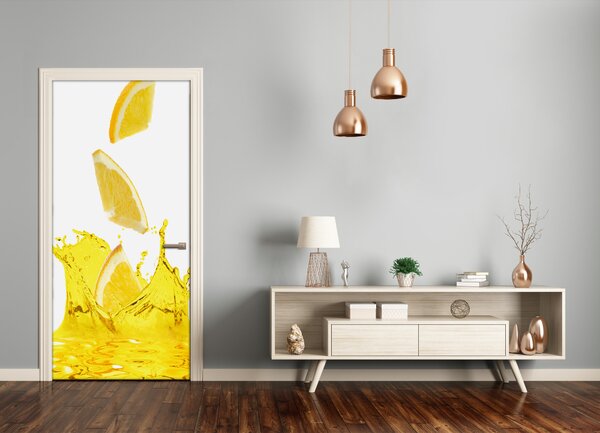 Fototapeta na dvere samolepiace citrónová šťava 85x205 cm