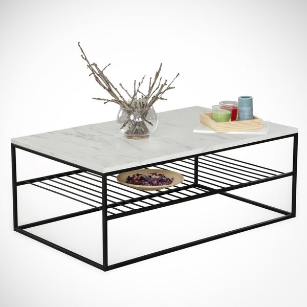 Kalune Design Konferenčný stolík Etna biely mramor