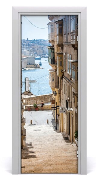 Fototapeta samolepiace dvere Malta uličky 75x205 cm