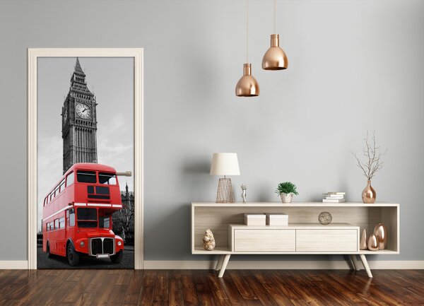 Fototapeta samolepiace dvere londýnsky autobus 95x205 cm