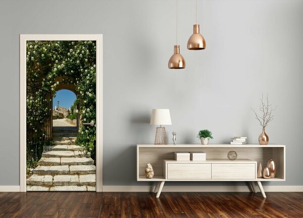 Fototapeta samolepiace na dvere kvetinový luk 85x205 cm