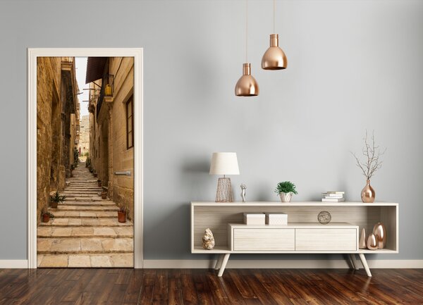Fototapeta samolepiace dvere Malta uličky 85x205 cm
