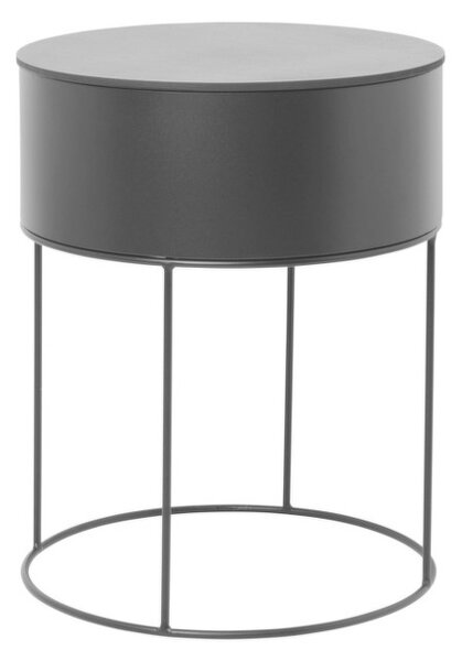 Ferm Living Truhlík na rastliny Plant Box Round, black