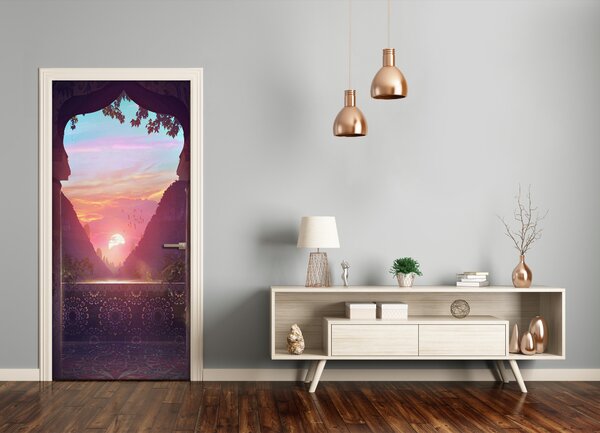 Fototapeta samolepiace dvere architektúra východ 75x205 cm