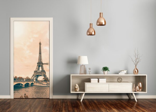 Fototapeta samolepiace na dvere Eiffelova veža 85x205 cm