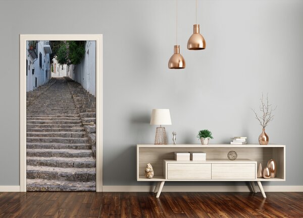 Fototapeta samolepiace na dvere kamenné schody 85x205 cm