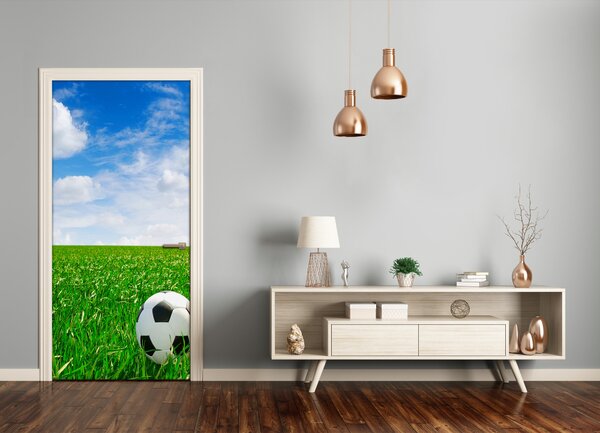 Fototapeta samolepiace dvere futbal na lúke 75x205 cm
