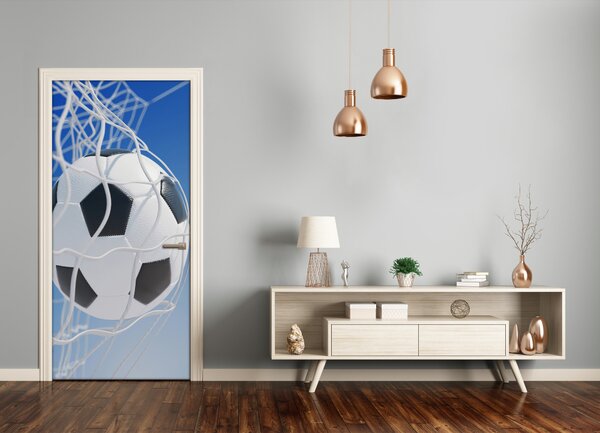 Fototapeta samolepiace na dvere lopta v bránke 75x205 cm