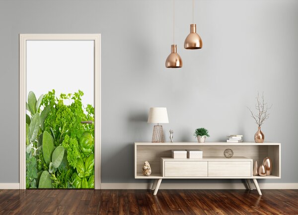 Fototapeta na dvere do domu samolepiace bylinky 95x205 cm