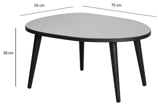 Kalune Design Konferenčný stolík Gusto čierna/dymové sklo