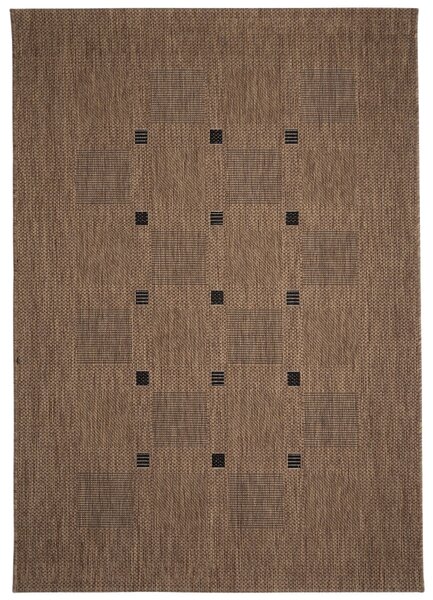 Devos koberce Kusový koberec FLOORLUX Coffee / Black 20079 Spoltex – na von aj na doma - 120x170 cm