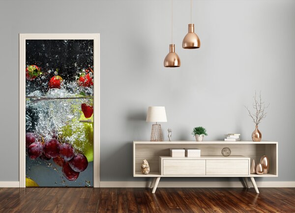Fototapeta na dvere samolepiace ovocie pod vodou 95x205 cm