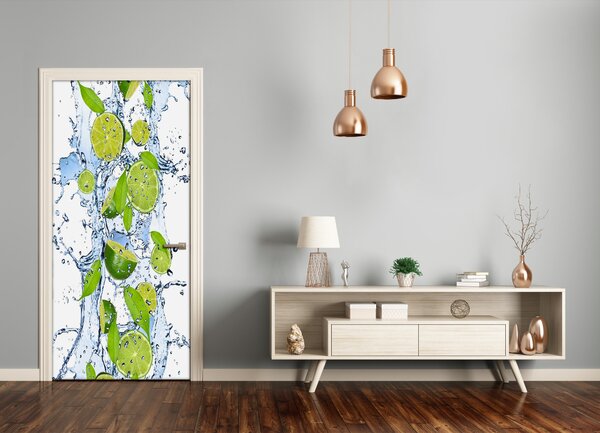 Fototapeta na dvere samolepiace limetka a voda 85x205 cm