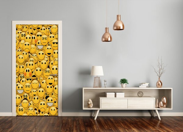 Fototapeta samolepiace na dvere emotikony 75x205 cm