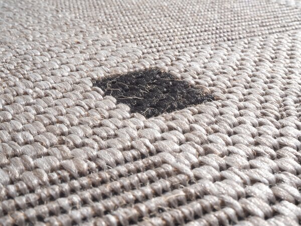 Devos Caby (DC Carpets) , Kusový koberec FLOORLUX Silver / Black 20079 Spoltex – na von aj na doma, 240x330, béžová, chodba / predsieň