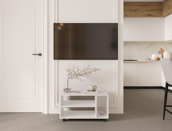 SKRINKA POD TV, biela, 73,5/42/33,5 cm Carryhome - TV nábytok