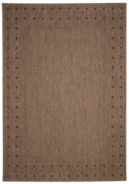 Devos koberce Kusový koberec FLOORLUX Coffee/Black 20329 Spoltex – na von aj na doma - 120x170 cm