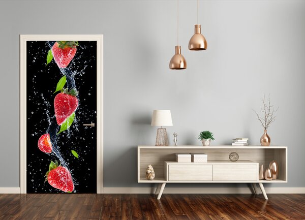 Fototapeta na dvere samolepiace jahody 95x205 cm