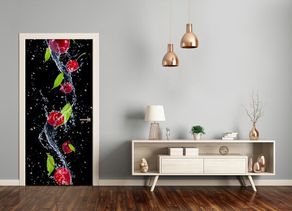 Fototapeta na dvere do domu samolepiace višne 75x205 cm
