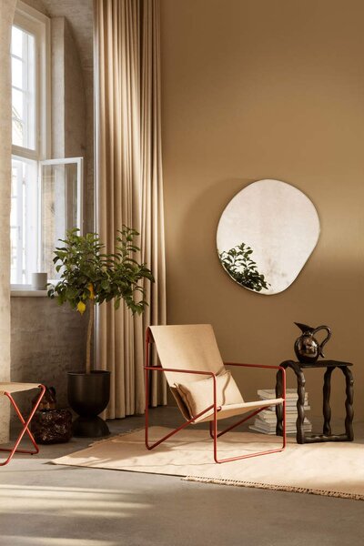 Ferm Living Kreslo Desert Lounge Chair, black/olive