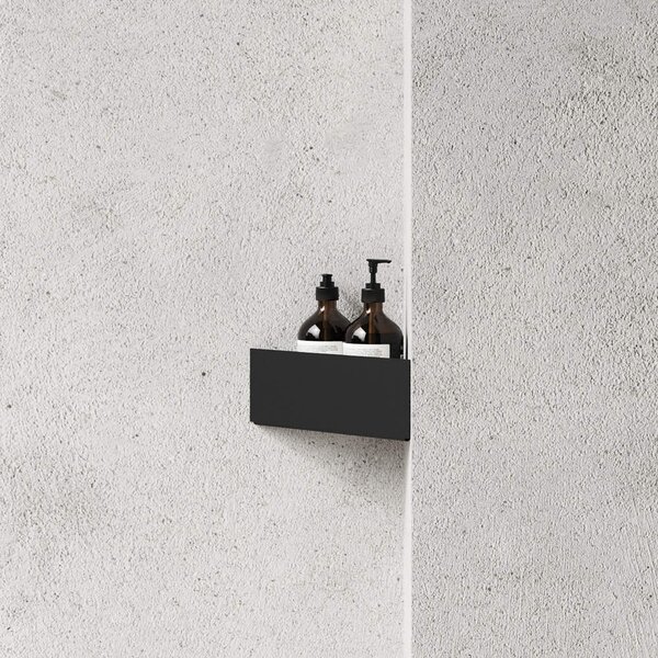 Nichba Rohová kúpeľňová polička Bath Shelf Corner, black