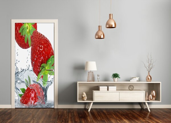 Fototapeta na dvere samolepiace jahody 75x205 cm