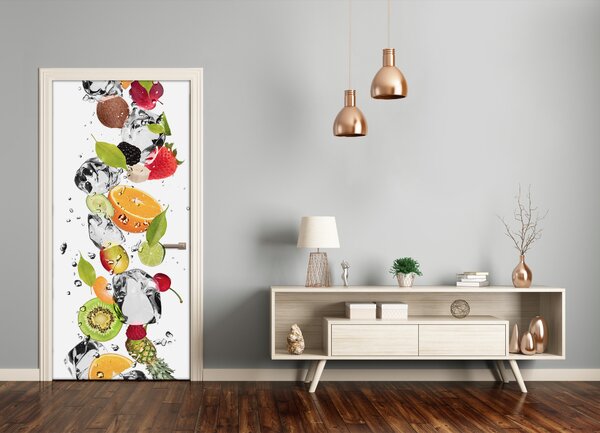 Fototapeta na dvere samolepiace ovocie a voda 85x205 cm