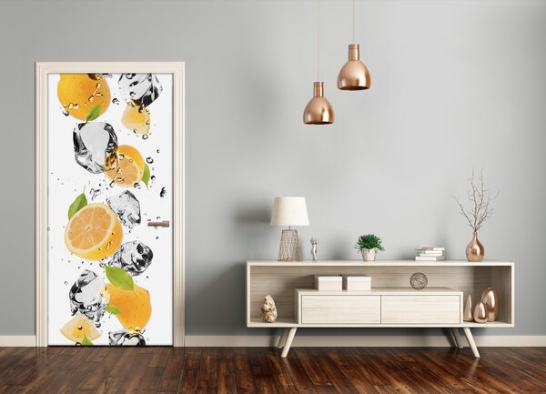 Fototapeta na dvere samolepiace citrón a voda 75x205 cm