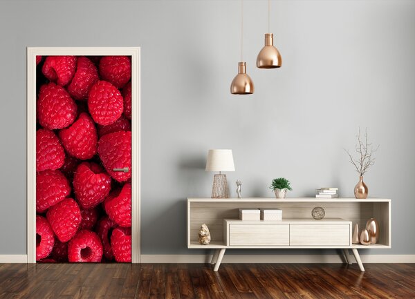 Fototapeta na dvere do domu samolepiace maliny 75x205 cm