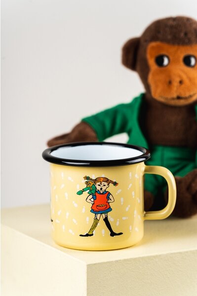 Muurla Hrnček Pippi Footsteps 0,25l, smalt / žltý