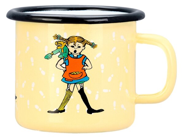 Muurla Hrnček Pippi Footsteps 0,25l, smalt / žltý