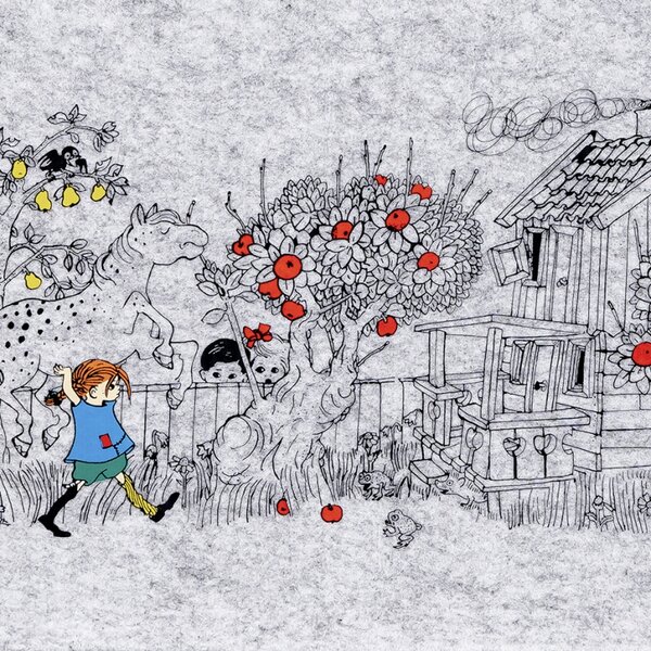 Muurla Úložný kôš Pippi The way home 33x33cm