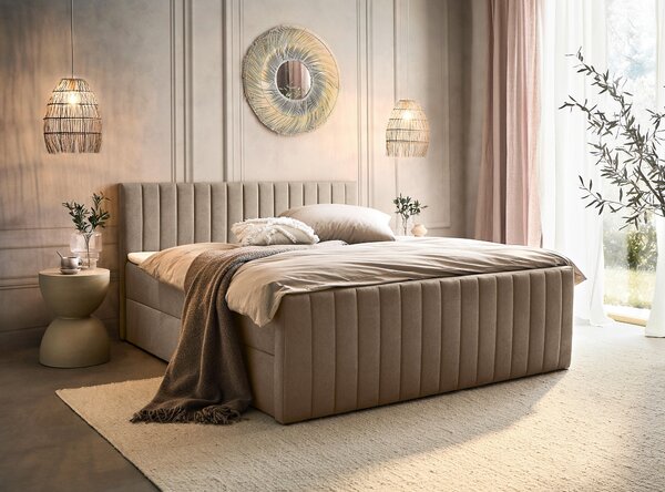 AMERICKÁ POSTEĽ, 140/200 cm, taupe Boxxx - Online Only spálne, Online Only