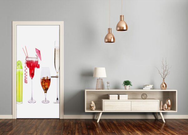 Fototapeta na dvere samolepiace farebné koktaily 75x205 cm