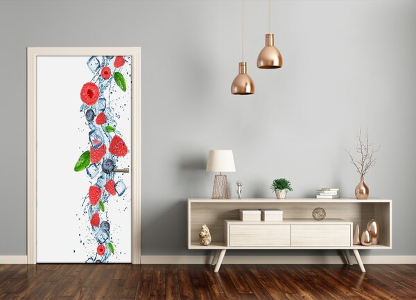 Fototapeta na dvere samolepiace ovocie lesné a voda 75x205 cm