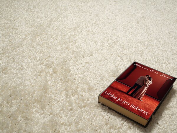 Mono Carpet , Kusový koberec Efor Shaggy 2137 Cream, 80x150, biela, obývacia izba