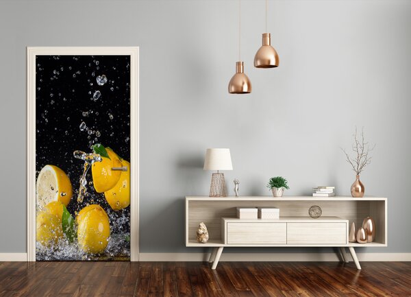 Fototapeta na dvere do domu samolepiace citrón 75x205 cm