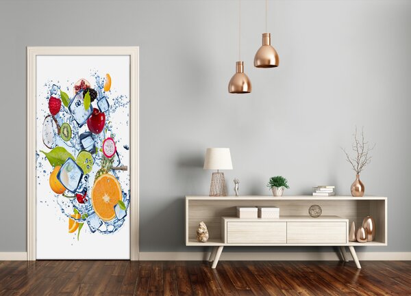 Fototapeta na dvere samolepiace ovocie a ľad 85x205 cm